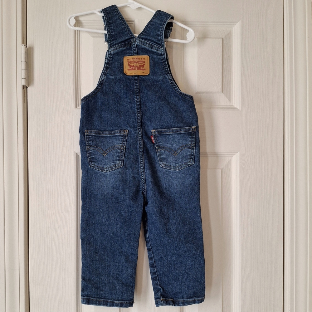 Levi's Dark Blue Kids Denim Overalls - Picture 2 of 7